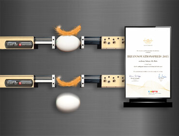 Forceteq® Kraftmess-Technologie, die bei Linearmotor-Achsen Kräfte spürt und somit Bewegungen nicht nur ausführt, sondern gleichzeitig kontrollieren kann.