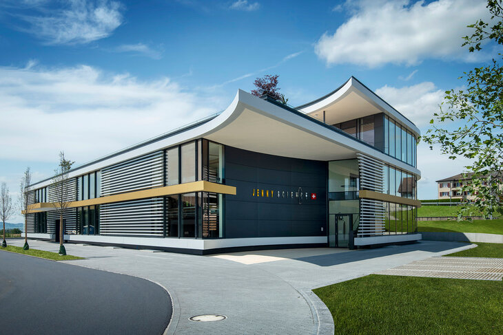 Das moderne Firmengebäude der Jenny Science AG, Ihr Spezialist für Linearmotoren und Hohlwellenmotoren Das moderne Firmengebäude der Jenny Science AG, Ihr Spezialist für Linearmotoren und Hohlwellenmotoren