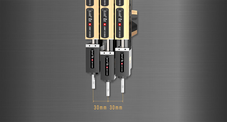 Ultra-compact grid arrangement of only 30mm.