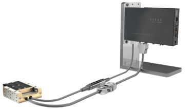 Anschlusskabel mit Verlängerungskabel zwischen LINAX® Lxc Linearmotor und XENAX® Ethernet Servocontroller